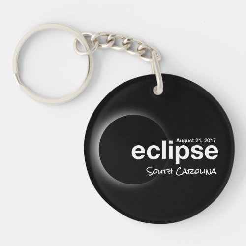 Total Solar Eclipse 2017 _ South Carolina Keychain