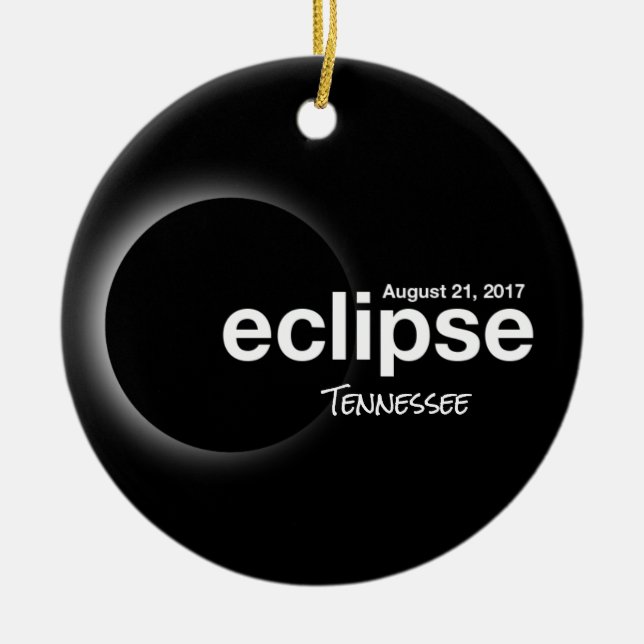 Total Solar Eclipse 2017 - Tennessee Ceramic Ornament (Front)