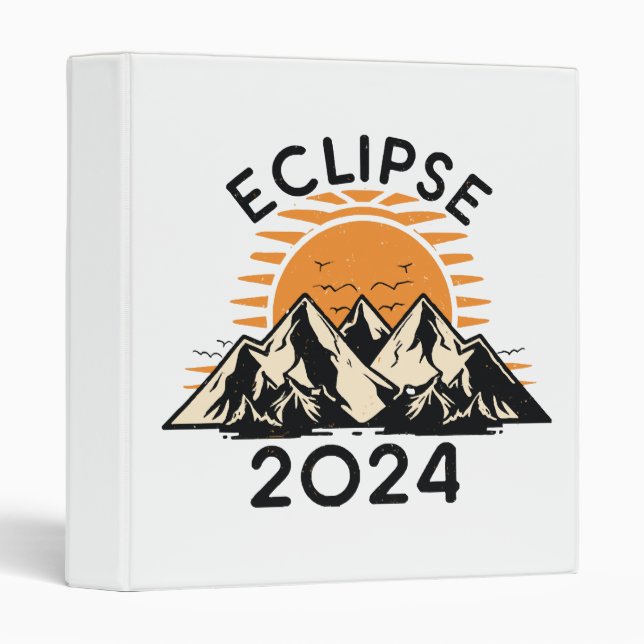 Total Solar Eclipse 2024 3 Ring Binder (Front/Spine)