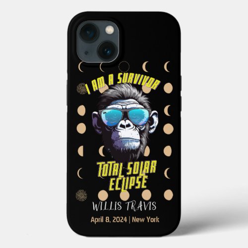 Total Solar Eclipse 2024 Add Your Name iPhone Case