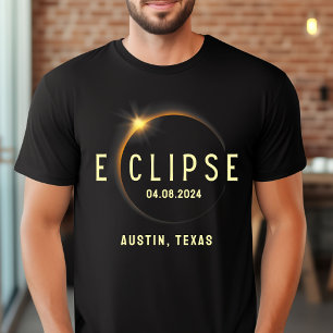 Total Solar Eclipse 2024 April 8 Custom State Name T-Shirt