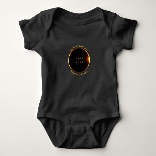 Total solar eclipse 2024 baby bodysuit