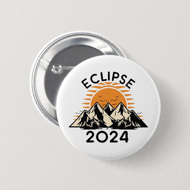 Total Solar Eclipse 2024 Button (Front & Back)