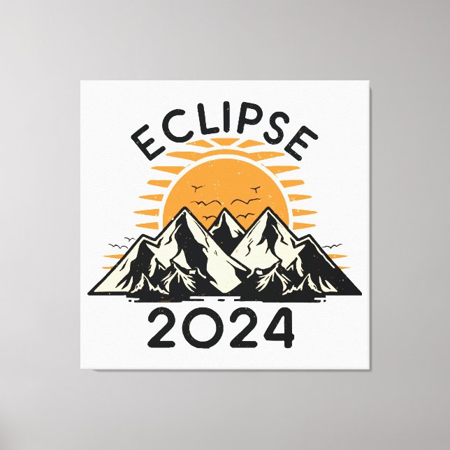 Total Solar Eclipse 2024 Canvas Print (Front)