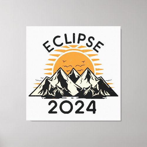 Total Solar Eclipse 2024 Canvas Print