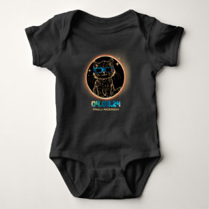 Total Solar Eclipse 2024 Cat Solar Eclipse Glasses Baby Bodysuit