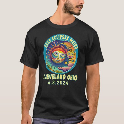 TOTAL SOLAR ECLIPSE 2024 CLEVELAND OH T_Shirt