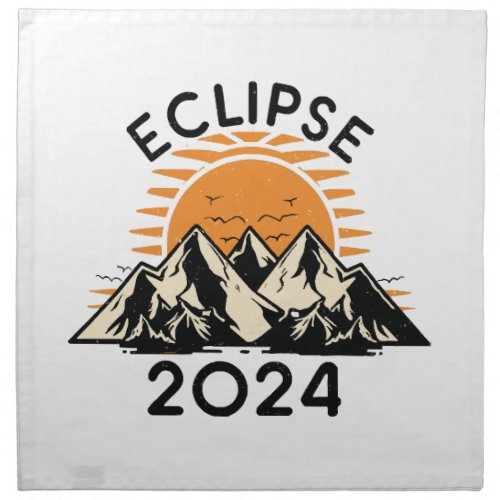 Total Solar Eclipse 2024 Cloth Napkin