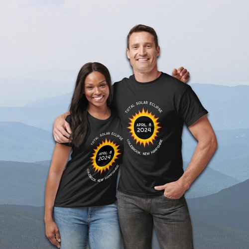 Total Solar Eclipse 2024 Colebrook New Hampshire T_Shirt