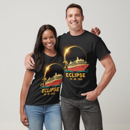 Total Solar Eclipse 2024 Cruise Ship T_Shirt