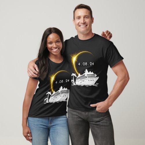 Total Solar Eclipse 2024 Cruise Ship T_Shirt