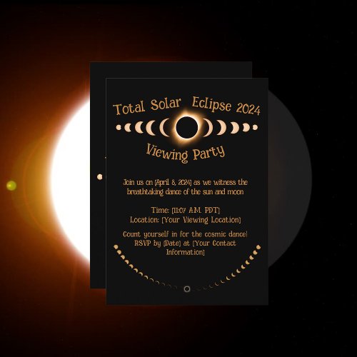 Total Solar Eclipse _ 2024 custom date Note Card
