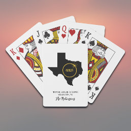 Total Solar Eclipse 2024 Custom Name, City Texas Playing Cards