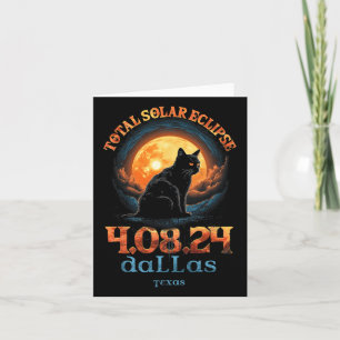 Total Solar Eclipse 2024 Dallas Texas Card