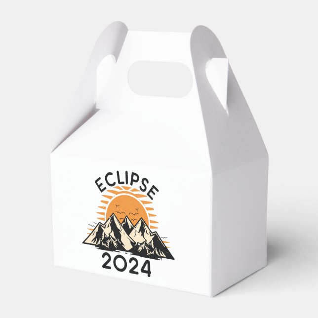 Total Solar Eclipse 2024 Favor Boxes (Front Side)