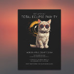 Total Solar Eclipse 2024 Fun Cat Viewing Party Invitation<br><div class="desc">🎉 Join the cosmic fiesta with our Cat-themed Total Solar Eclipse Viewing / Watch Party Invitation flyer! 🌞🌚 The invitation has the pun caption "Please join us for out Total Eclipse Paw-ty" as a reference to the cute cat on the invitation wearing solar eclipse viewing glasses! Immerse yourself in the...</div>