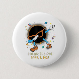 Total Solar Eclipse 2024 Funny Dabbing For Kids To Button