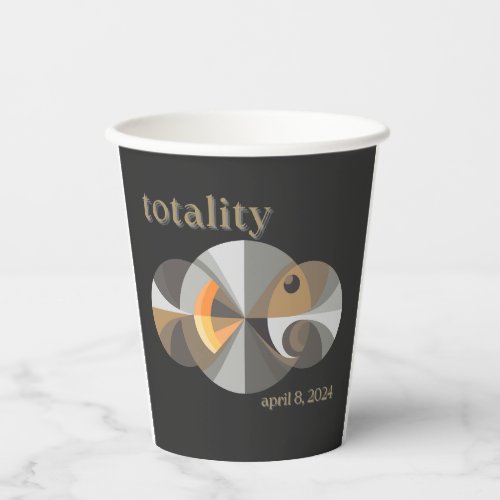 Total Solar Eclipse 2024 funny design Totality Paper Cups