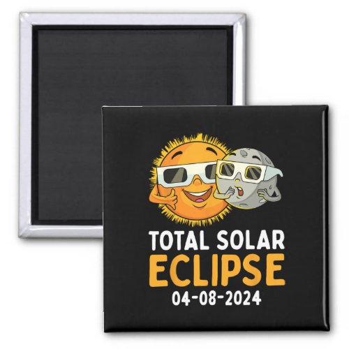 Total Solar Eclipse 2024 Glasses Fun Sun Moon Kids Magnet