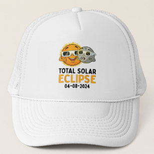 Total Solar Eclipse 2024 Glasses Funny Sun Moon Ki Trucker Hat