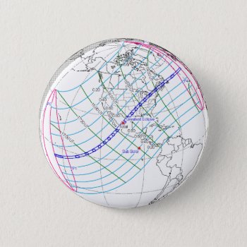 Total Solar Eclipse 2024 Global Path Button by GigaPacket at Zazzle
