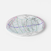 Total Solar Eclipse 2024 Global Path Paper Plates (Angled)