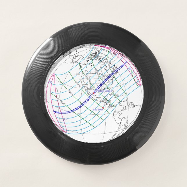 Total Solar Eclipse 2024 Global Path Wham-O Frisbee (Front)