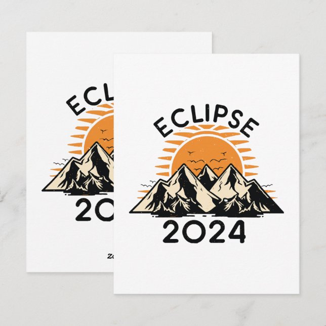 Total Solar Eclipse 2024 Holiday Card (Front/Back)