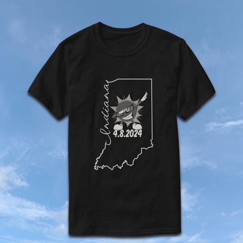 Total Solar Eclipse 2024 Indiana Dabbing Mascot T_Shirt