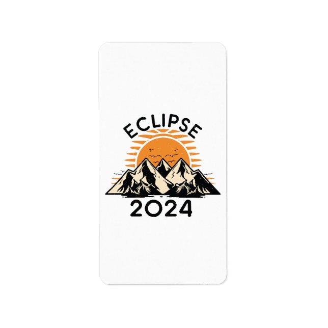 Total Solar Eclipse 2024 Label (Front)