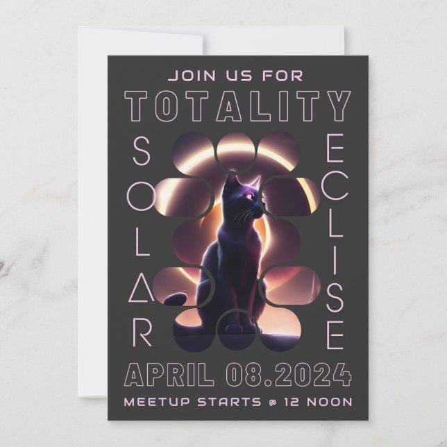 Total Solar Eclipse 2024 | Meetup Invitation (Front)
