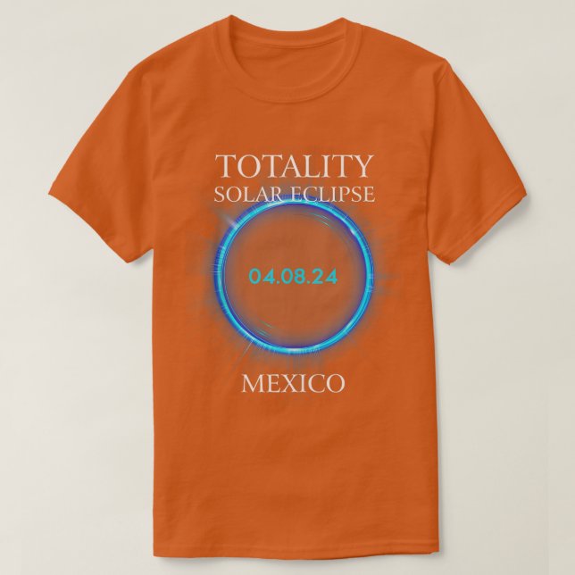 Total Solar Eclipse 2024 Mexico 040824 Astronomy L T-Shirt (Design Front)