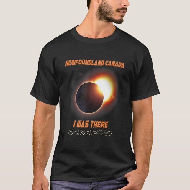 Total Solar Eclipse 2024 Newfoundland Canada 1 T-Shirt (Front)
