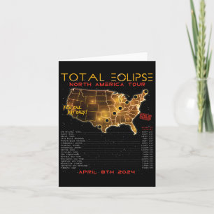 Total Solar Eclipse 2024 North America Tour Card