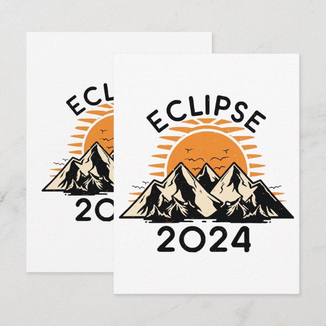 Total Solar Eclipse 2024 Note Card (Front/Back)