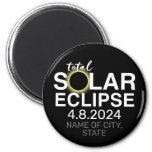 Total Solar Eclipse - 2024 Or Custom Date Magnet at Zazzle