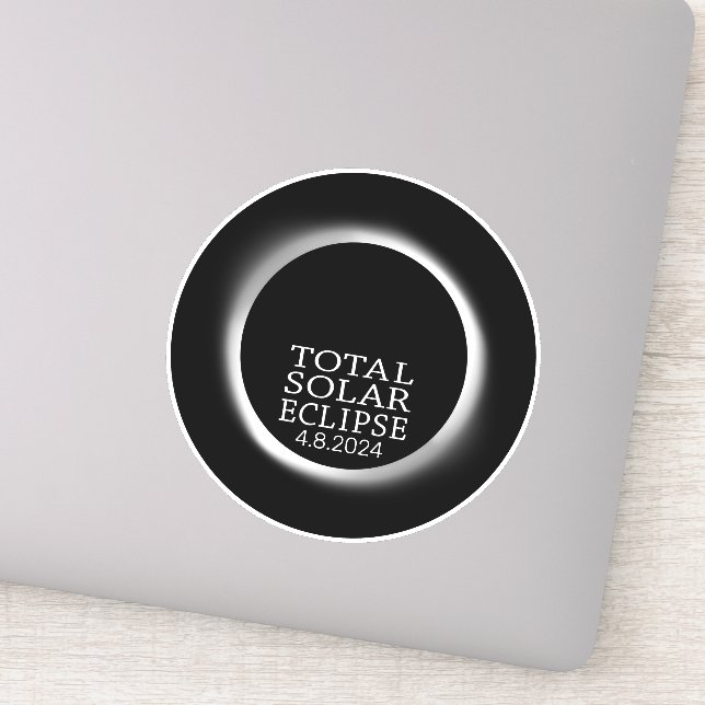 Total Solar Eclipse - 2024 or custom date Sticker (Detail)