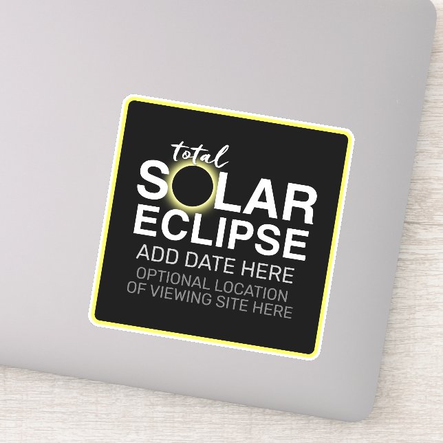 Total Solar Eclipse - 2024 or custom date Sticker (Detail)