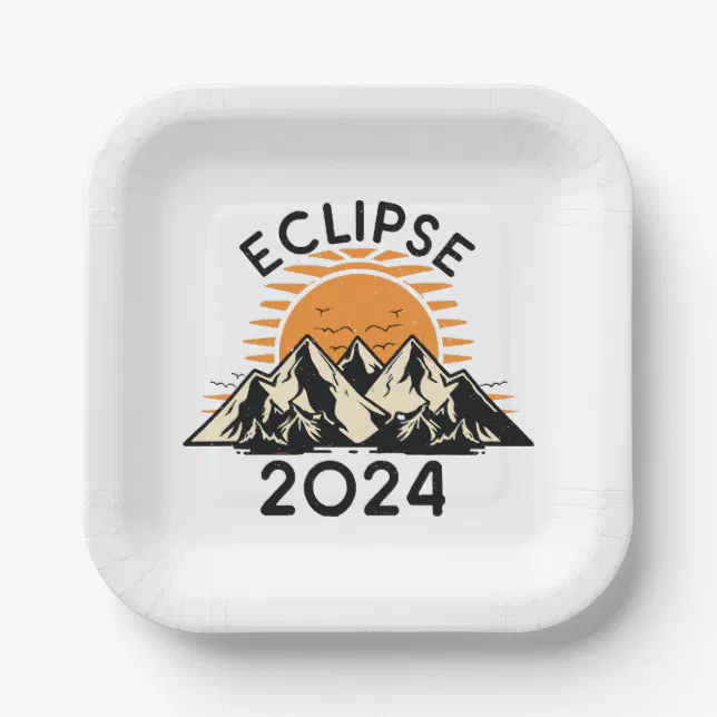 Total Solar Eclipse 2024 Paper Plates | Zazzle