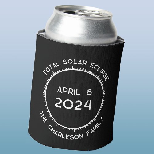 Total Solar Eclipse 2024 Personalized  Can Cooler