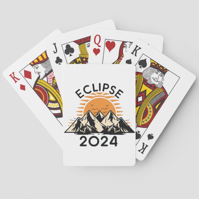 Total Solar Eclipse 2024 Poker Cards (Back)