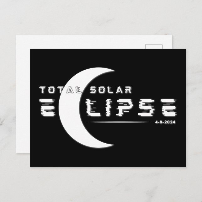 TOTAL SOLAR ECLIPSE 2024  POSTCARD (Front/Back)