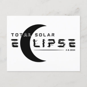 TOTAL SOLAR ECLIPSE 2024 POSTCARD
