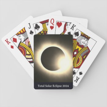 Total Solar Eclipse 2024 Sun Moon  Playing Cards by Omtastic at Zazzle