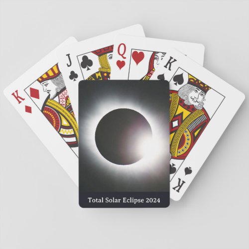 Total solar eclipse 2024 sun moon  poker cards