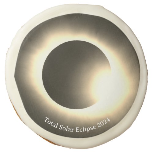 Total solar eclipse 2024 sun moon  sugar cookie