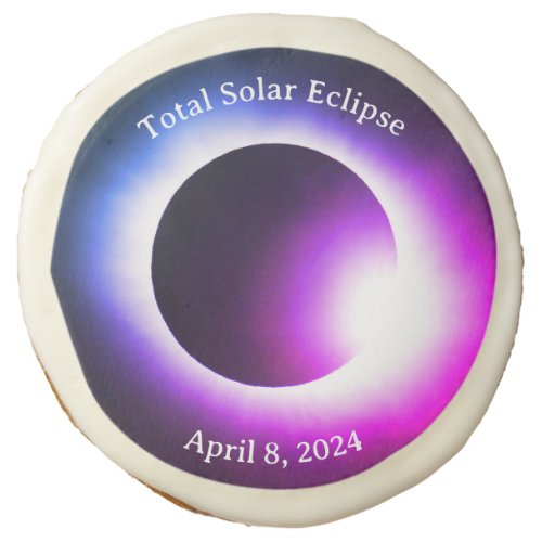 Total solar eclipse 2024 sun moon  sugar cookie