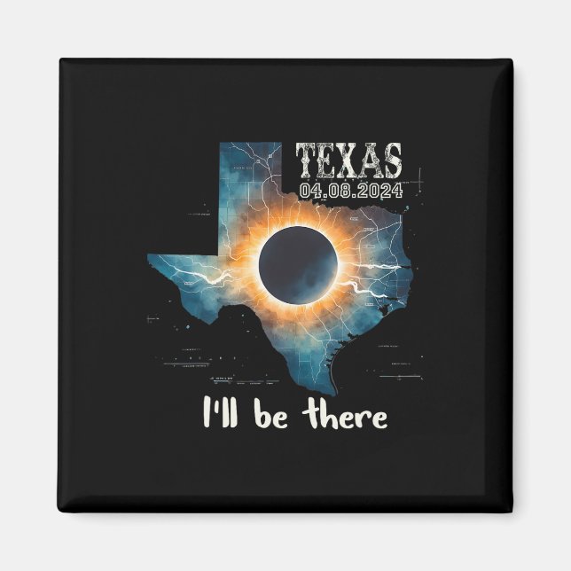 Total Solar Eclipse 2024 Texas 1  Magnet (Front)