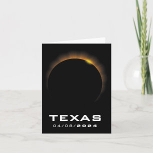 Total Solar Eclipse 2024 Texas  Card