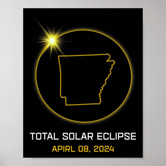 Total Solar Eclipse 2024 The Arkansas Tour Totalit Poster (Front)